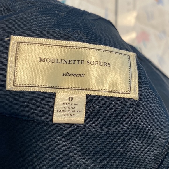 Anthropologie embroidered navy dress - Picture 5 of 6